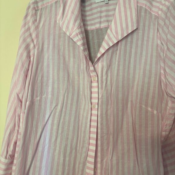 FOXCROFT Top Women's Pink/White with Pockets - size 24W - Picture 2 of 11